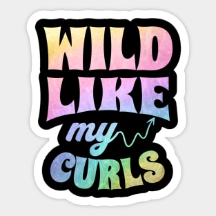 Wild Like My Curls Sticker